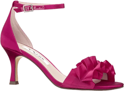 Women's Lisa Mid Heel with Ruffle Sandal 