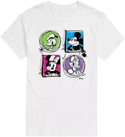 Men's Disney Mickey Friends Grid Short Sleeve Tee