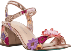 Women's Blare Floral Applique Block Heel Sandals