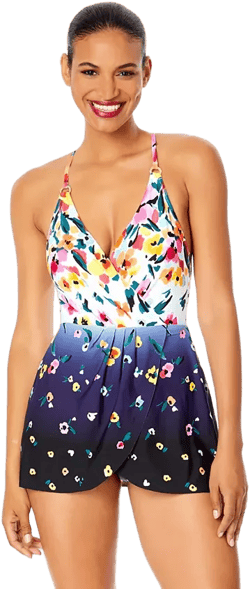 Anne Cole Women's Floral-Print Swimdress