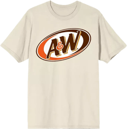 A&W Men's Logo Natural Graphic Tee