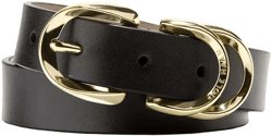 Women's Genuine Leather Sculptured Harness Buckle Belt
