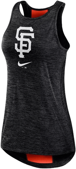 Women's Black San Francisco Giants Right Mix High Neck Tank Top