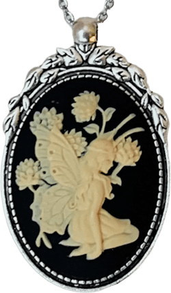 Fairy Cameo Necklace for Fairycore Aesthetic, Fairy Grunge