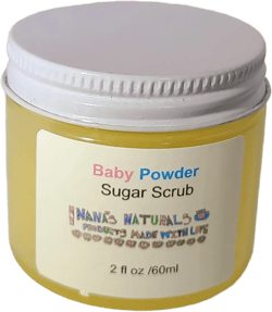 Baby Powder Fresh Sugar Scrub, All Natural Sugar Scrub, Body Scrub, Exfoliating Sugar Scrub, Bath Scrub, Lip Scrub, Sugar Scrub, 2 and 4 oz.