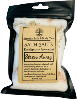 Christmas Stocking Stuffer Idea, Bath Salts in a Bag| 4 oz Bath Soaks | Stocking Stuffer Gift Christmas Gift for Women, Small Holiday Gift