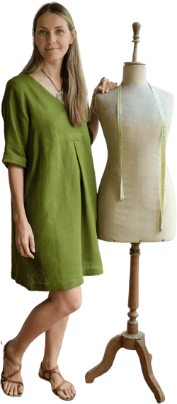 V-neck Linen Tunic &#39;Yvette&#39;, Plus size tunic, Linen Tunic Dress, Womens tunic, loose linen tunics, plus size clothing, tunic Linenbee