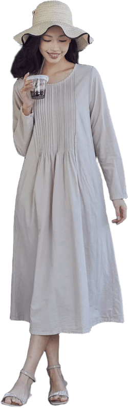 New Design Cotton Dress Shirt Casual Loose Dress Tunics Long Sleeves Robes Midi Dresses Customized Dress Plus Size Clothing Linen