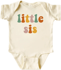 Little Sis Onesie®, Cute Baby Onesies®, Coming Home Outfit,  Pregnancy Reveal Onesie®, New Mom Gift, Bodysuit, Baby Announcement Onesie®