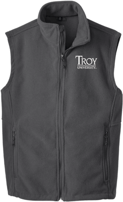 Troy University, Fleece Vest - Ladies Fitted or Unisex, Troy Trojans Vest, Troy Power T Vest, Winter Vest, Outerwear, Apparel