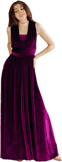 PLUM Velvet Infinity Dress PLUM Bridesmaid dress Velvet Dress Prom dress Mother of the bride Dress Maternity Dress