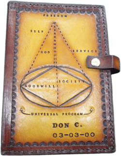 Hand crafted double leather book cover. Can be personalized.