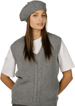 Cashmere merino sweater vest, Hand knitted cashmere wool vest, Women&#39;s woolen pullover vest top, Sleeveless vintage merino knit vest ANNE