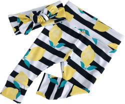 Lemons~ baby leggings and headband set newborn leggings newborn take home baby pants baby girl leggings super soft baby leggings