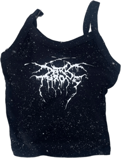 Darkthrone | Black Metal | Death Metal | Handmade Black Cropped Metal Logo Tank Top