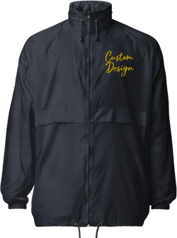 Embroidered Custom Your Picture Text Logo Unisex Windbreaker - Your Own Text Windbreaker - Custom Windbreaker - Windbreaker Jacket