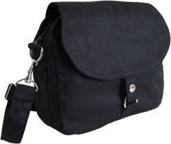 Black waxed canvas tablet messenger pro, unisex waxed canvas crossbody bag, Handmade in England, Ideal gift for outdoor lovers
