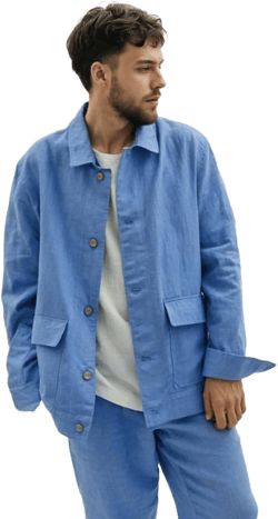 Linen Men's Jacket | Blazer, Cardigan for Men | Linen Coat for Man | Lightweight Casual Men's Outerwear | Breathable Summer, Spring Fashion