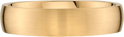 14k Yellow Gold Band (5mm) | LOW DOME | Matte Brushed | Comfort Fit | Men&#39;s Women&#39;s Wedding Ring European