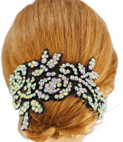 Ballroom black lace hair jewelry, dance hair part jewelry, ballroom dance jewelry, ballroom dance dress, ballroom hair jewellery