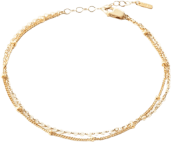 Dainty Double Chain Bracelet, Beaded Satellite Bracelet, Dual Chain Bracelet | 14k Gold Fill, Sterling Silver, Rose Gold | GBX0013