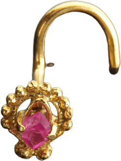 Ruby Nose Stud Tinny Nose Stud 18G Nose Piercing Indian Nose Ring Gold Nose Piercing Solid Gold Nose Stud Fresh Trends Diamond Nose Stud