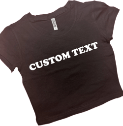 Custom Text cb SNUG FIT Crop Top | Custom Crop Top | Graphic Top | Gift For Her | Y2K  Tee | Gift For GF | Y2K crop top | Custom Gift
