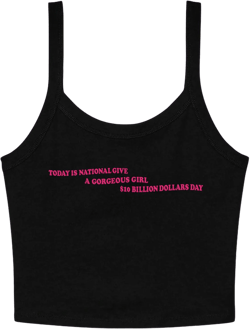Gorgeous Girl Micro Rib Spaghetti Strap Tank, Y2K Baby Tee, Unhinged TShirt, 90s Shirt, Festival Outfit, Rave Outfit, College Girl Gifts
