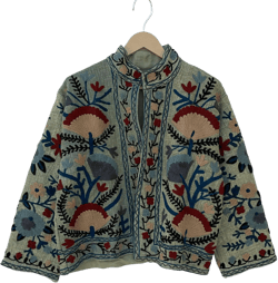 Suzani embroidery women jacket,kantha Floral jacket,Kantha Vintage handmade jackets Coat,Designer kimono jackets for girls,boho bomber gifts