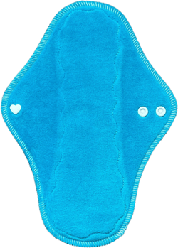 Organic Cotton Velour CUSTOM Aqua 6&quot; - 16&quot; Cloth Pad, Super Soft - bamboo core, Windpro back - mama cloth serged pads