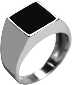 Square Onyx Signet Ring For Men in 925 Silver, Stylish Black Stone Ring For Husband, Handmade Gemstone Ring, Fashion Men Jewelry, Mens Gifts