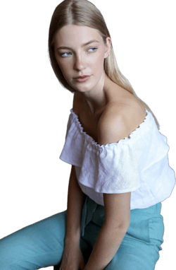 Coquette Blouse, Linen Shirt, Linen Top, Linen Crop Top, Ruffled Top CREMONA, Bohemian Clothing, Linen Tops for Women, Linen Womens Clothing