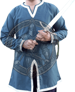 Medieval Ren Faire Victorian Cotton Tunic, Handmade Renaissance Fair Viking Linen Tunic for Men, Plus Size Goth Larp Pirate Cosplay Costume