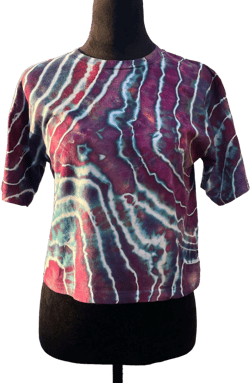Tie-Dye Crop Top, Geode Tie-Dye, Junior’s Crop Top, Women’s Crop Top, Tie-Dye Tee, Crop Top, Earthy Tee, Boho Tee, Geode, One of a Kind