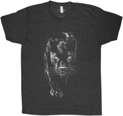 Panther Tshirt, Men Graphic Tee, Tri-Blend Short Sleeve, Men Shirt, Black Shirt, Animal Print Tee, Graphic Tee