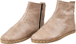 Women Tan Ankle Barefoot Boots, Wide Toe Box Boots, Handmade Winter Boots, All Natural Zero Drop Boots, Ankle Barefoot Boots With Zipper