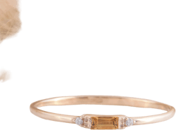 Small & delicate 14k yellow gold citrine promise ring for her,Simple minimalist baguette cut womens citrine promise ring,November birthstone