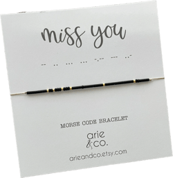 Miss You Morse Code Bracelet, Custom Morse Code Bracelet, Morse Code, Hidden Message Bracelet, Friendship Bracelet, Your Message
