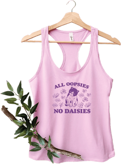 Funny Daisies Cat Tank Top, Cute Cat Tank Top, Cat Lover Tank Top, Animal Plant Lover Tank Top