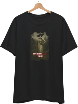 Lady Dimitrescu Gamer Unisex T-Shirt, Resident Evil Video Game Tee, Black Graphic Shirt, Video Game Lover Gift, Horror Gamer Apparel Fanart