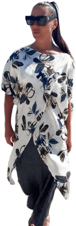 Linen Tunic for Women, Linen Asymmetrical Maxi Tunic Top, Plus Size Maxi Top, Summer Top, Linen Clothing Women Top FABIANA - TU1056LE