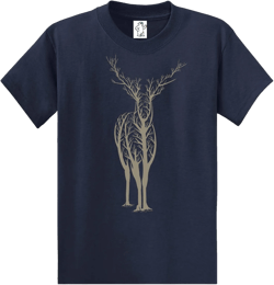Deer Tree | Graphic Tee |Men&#39;s Shirts | Big and Tall Shirts | Men&#39;s Big and Tall Graphic T-Shirt