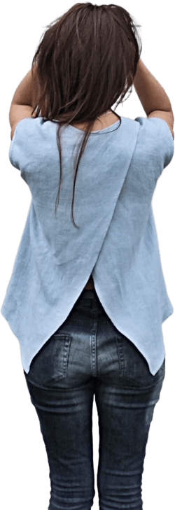 Linen summer blouse / Flax top for woman / Modern summer flax cloth