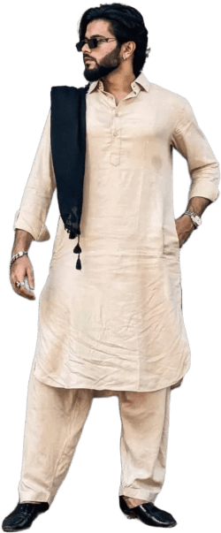 Men&#39;s Beige Kurta Shalwar Set | Traditional Indian Kurta | Royal Cream Cotton Kurta Salwar | Ethnic Men&#39;s Outfit | Kameez Shalwar for Men&#39;s