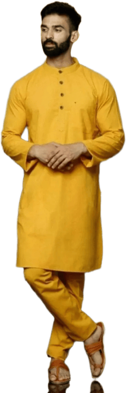 Men&#39;s Kurta, Mustard Color Kurta With Pajama Set, Summer Mens Indian Wedding Haldi Kurta , 100 % Cotton , All Color And Sizes Are Available