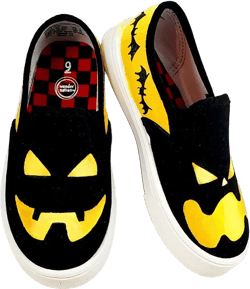 Hand PAINTED HALLOWEEN SHOES, jack o lantern shoes, Baby/Toddler, Child/Youth, and Womens Sizes