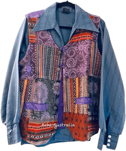 Cotton Patched  stonewashed vest