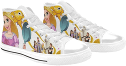 TANGLED Hi Top Sneakers, Canvas printed Shoes For Kids and Adults
