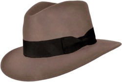 Classic Fedora Hat | Grey Pure Wool Men&#39;s Hat Authentic 1940s Retro Vintage Style