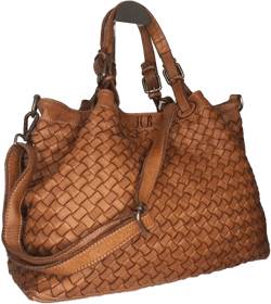 Cognac Woven Leather Bag, Soft Woven Handbag, Leather Tote Woman, Handmade Shoulder Bag, Large Tote Bag, Modern Leather Crossbody Bag, Elow